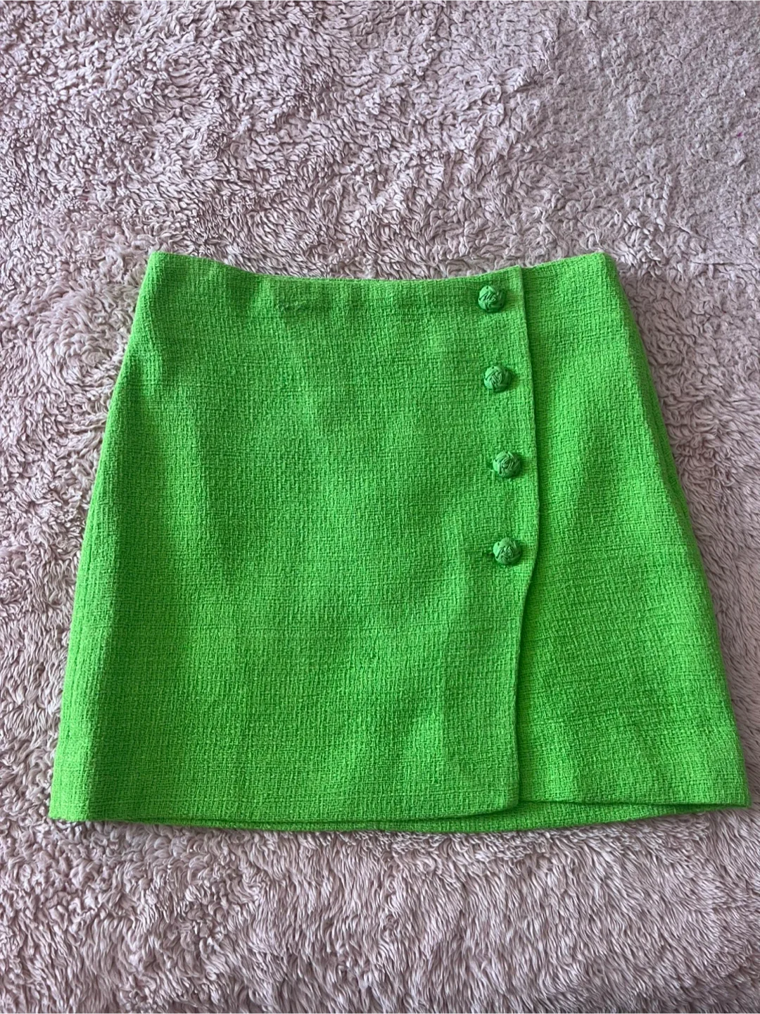 Zara Green Mini Skirt - Size XS thumbnail