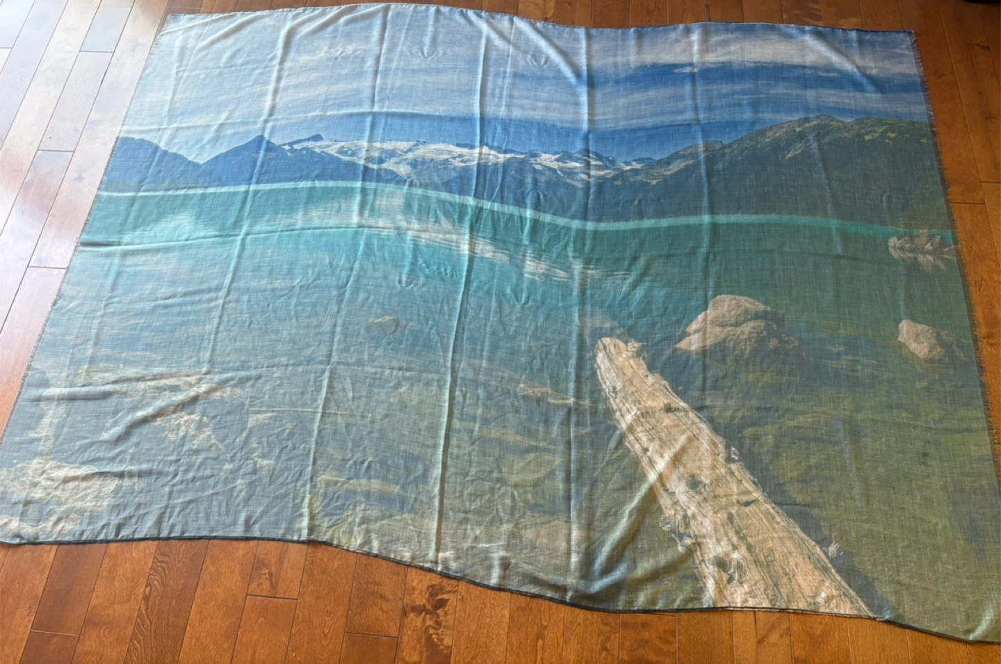 Printed Scarf - Lake Scene