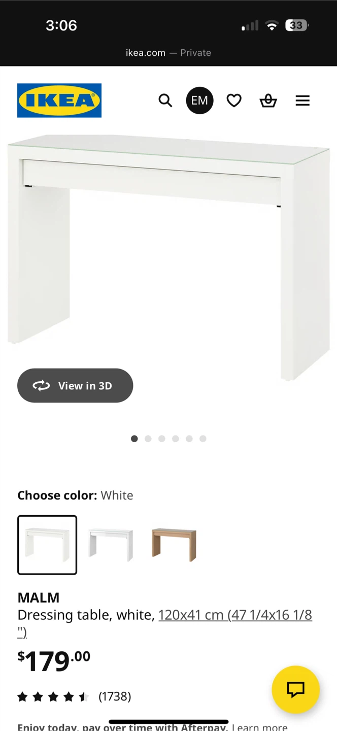 IKEA MALM Queen Bed Frame & Dressing Table - photo 3