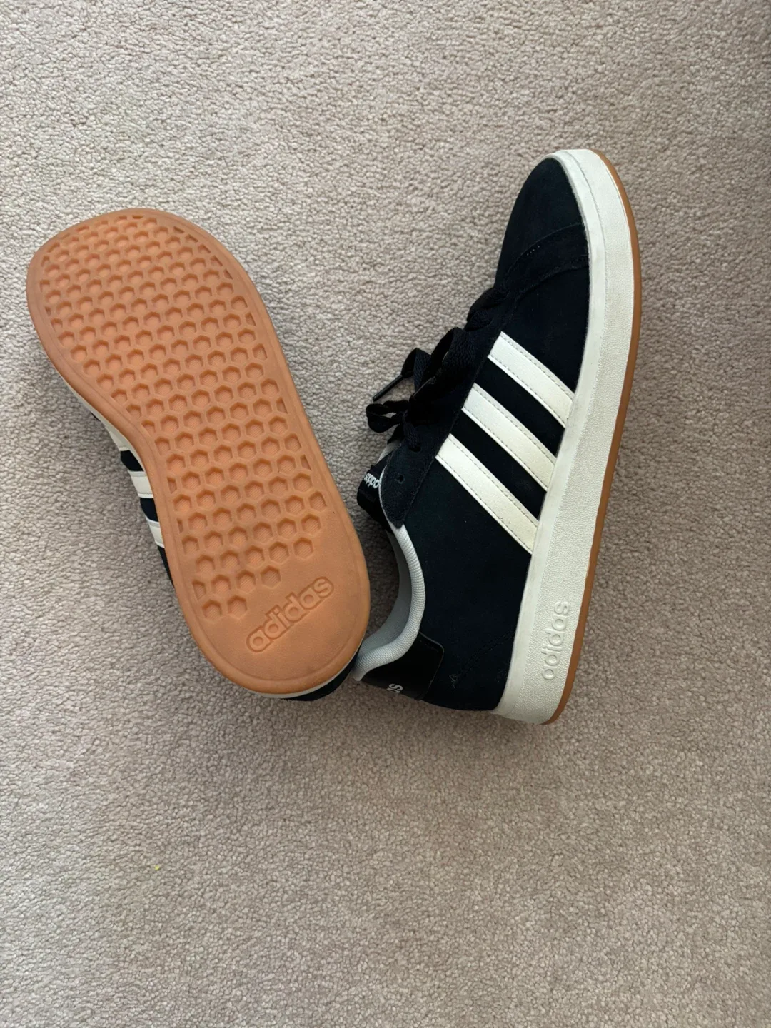 Adidas Grand Court Base Sneakers - Black/White - Youth US 7 image indicator(3)