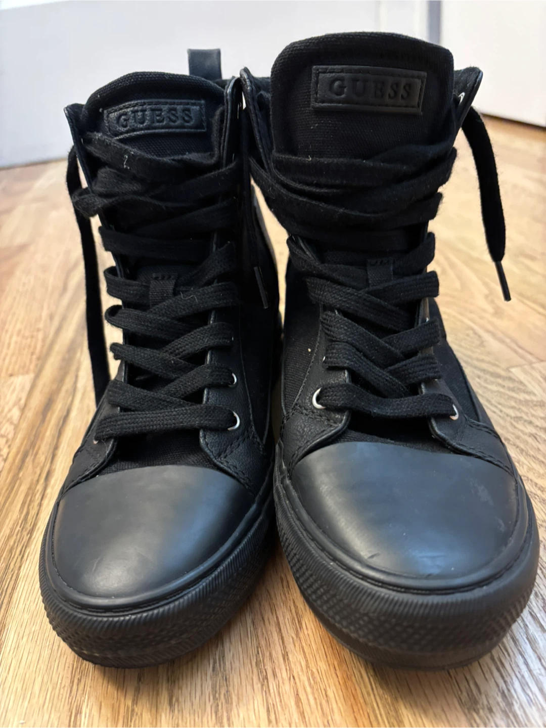 Guess Black High Top Sneakers, Size 7 - photo 2