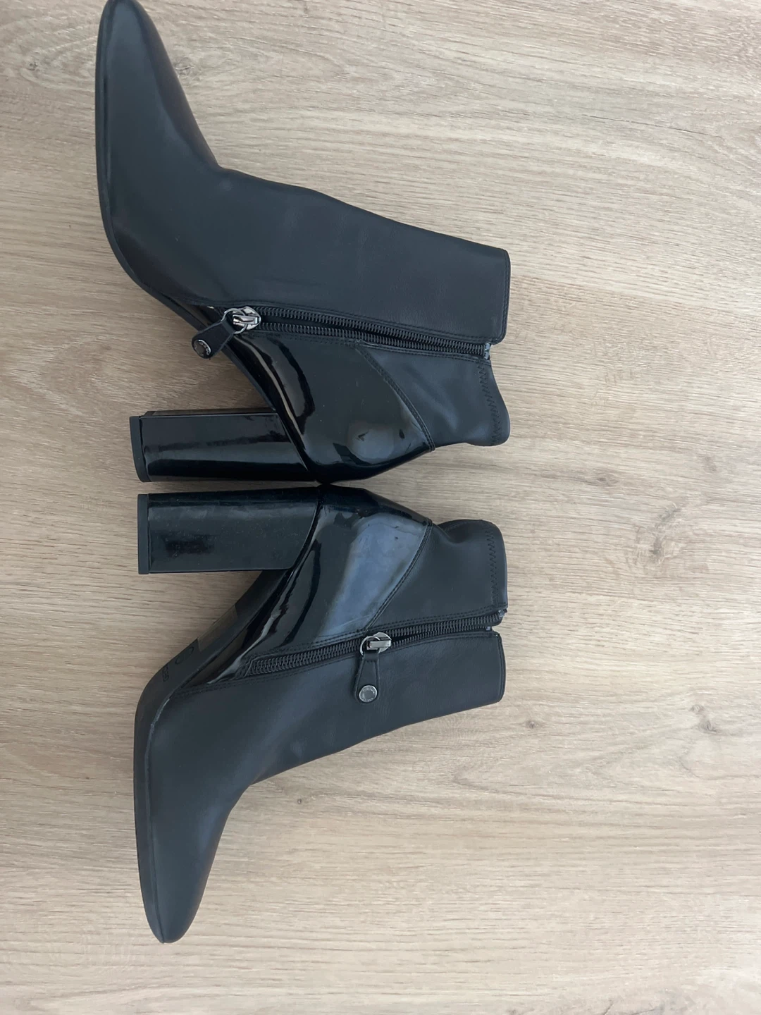 Geox Black Leather Heeled Ankle Boots - photo 3