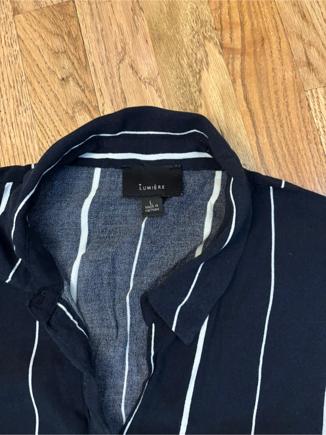 Lumiere Black Striped Dress - Size L - photo 3