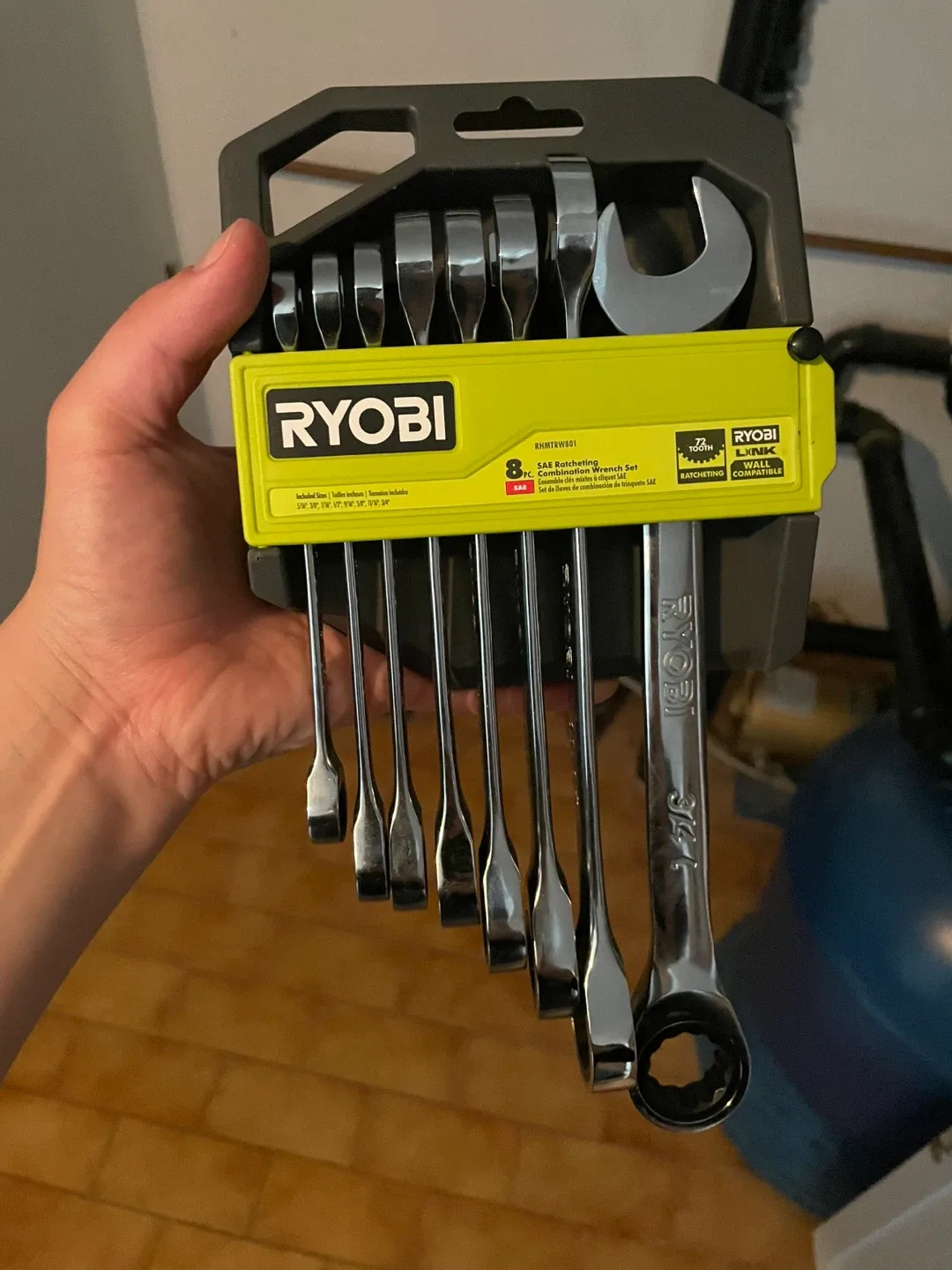 Ryobi 8-Piece SAE Ratcheting Wrench Set - NEW thumbnail