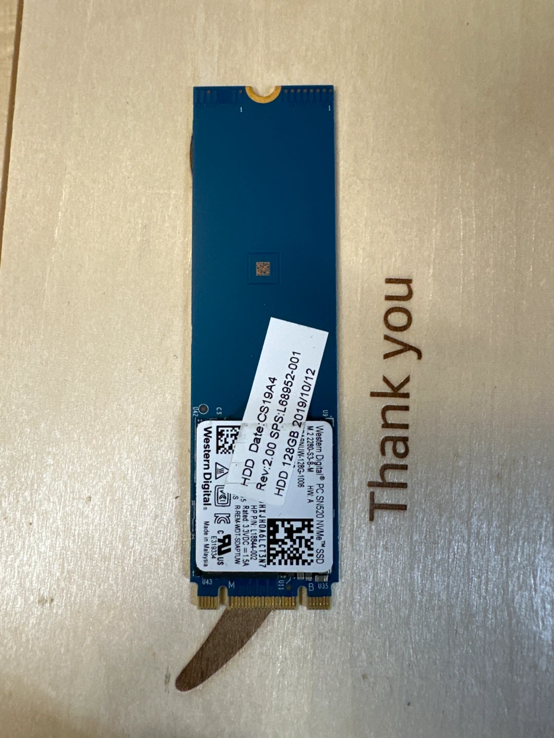 Western Digital PC SN520 128GB NVMe SSD