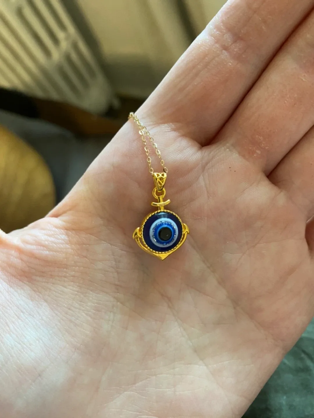 18K Gold Evil Eye Necklace image indicator(2)