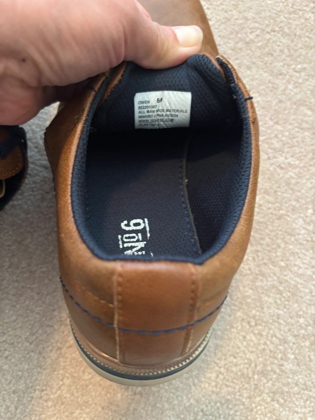No. 6 Owen Men's Dress Shoes, Size 8.5 - photo 2
