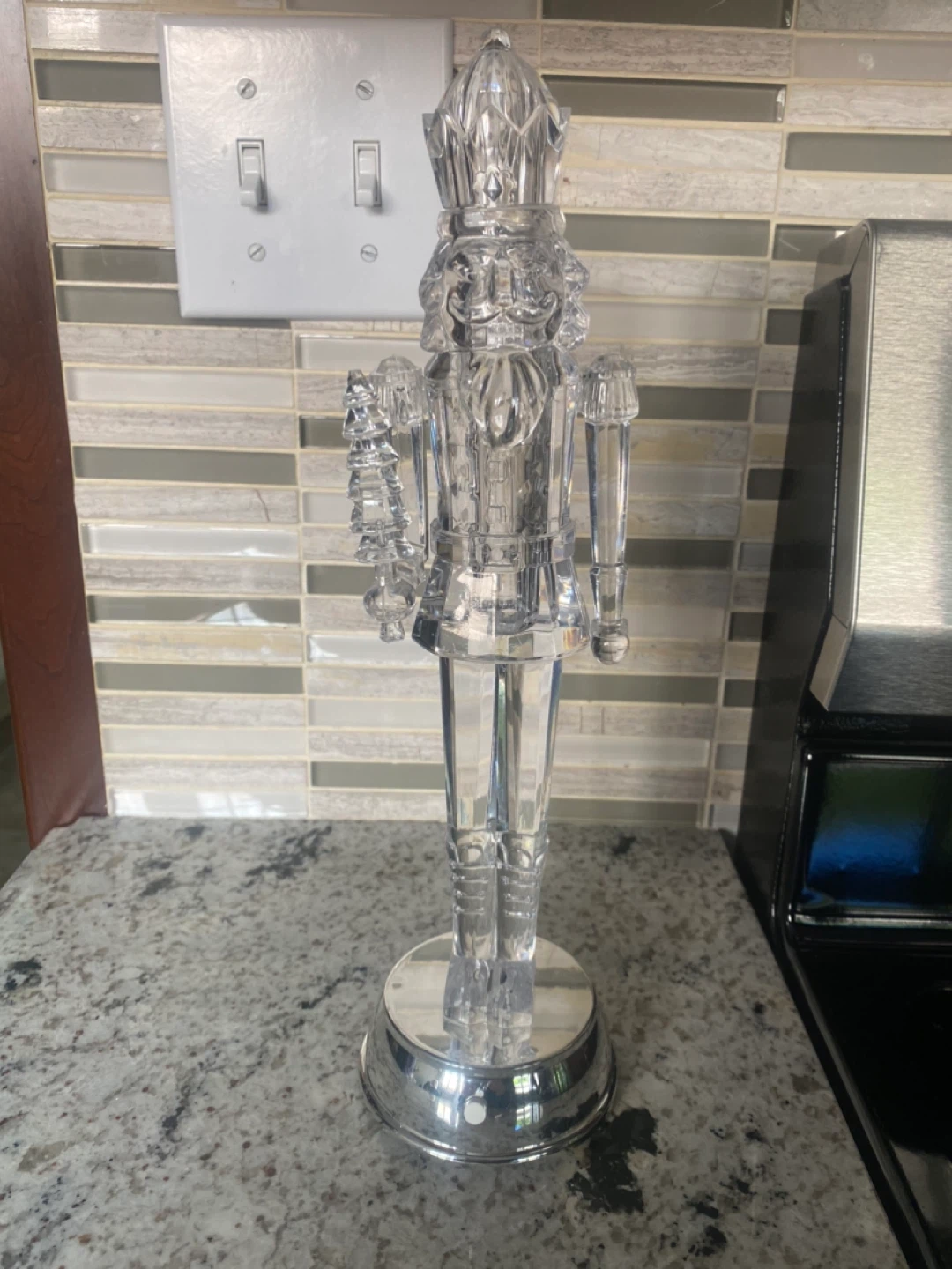 Color Changing Crystal Nutcracker