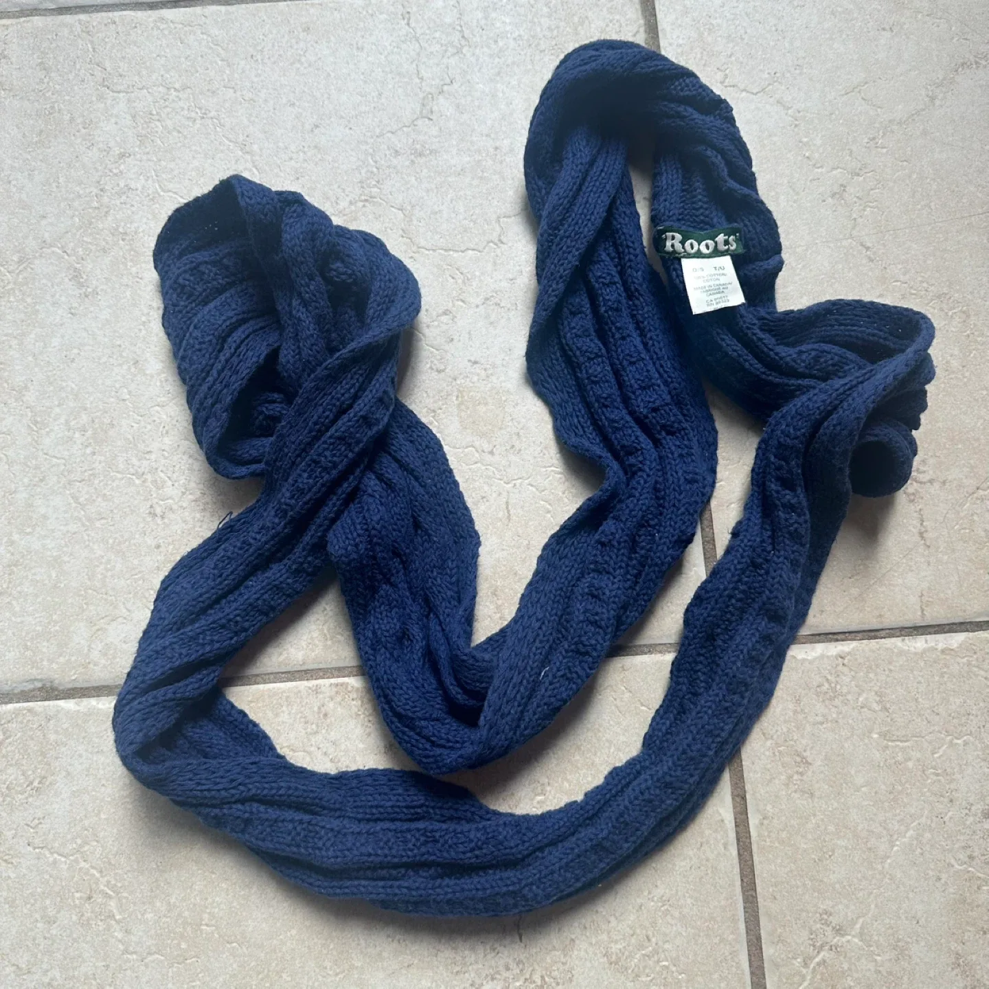 Roots Infinity Scarf Navy Blue image indicator(3)