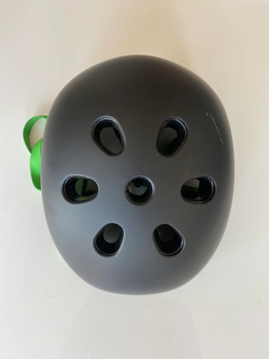 Black Helmet with Green Straps image indicator(4)