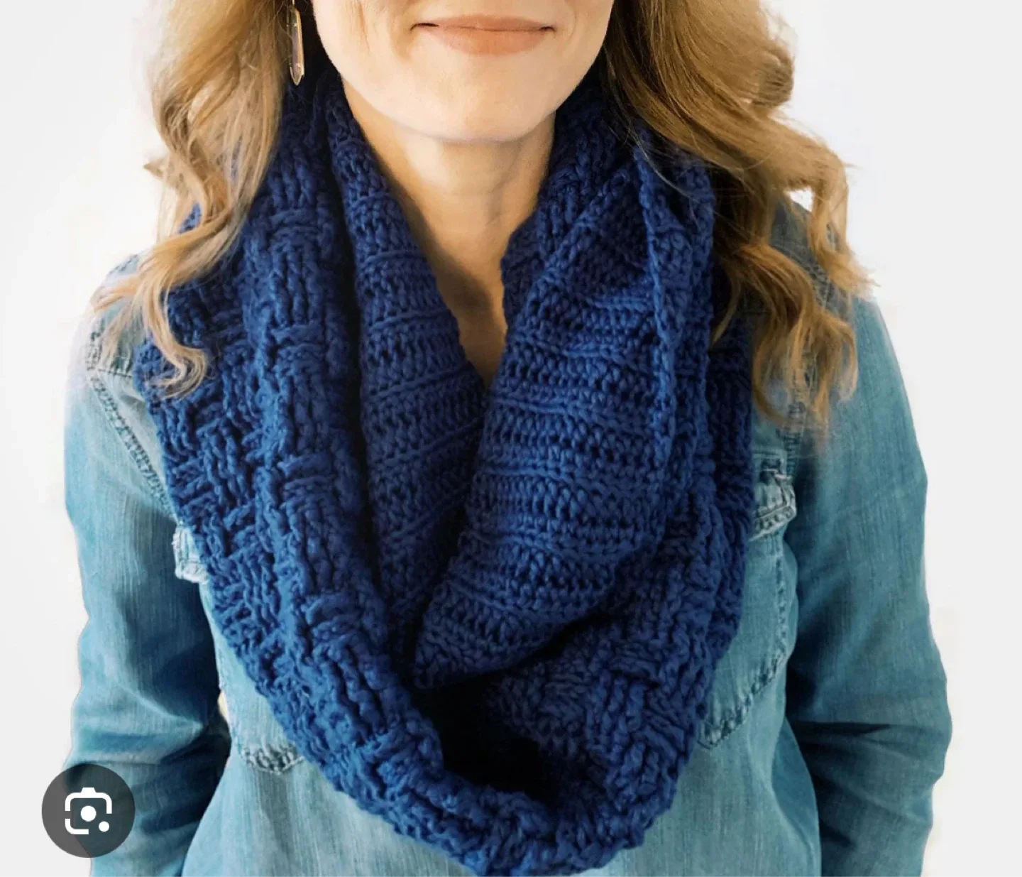Roots Infinity Scarf Navy Blue thumbnail