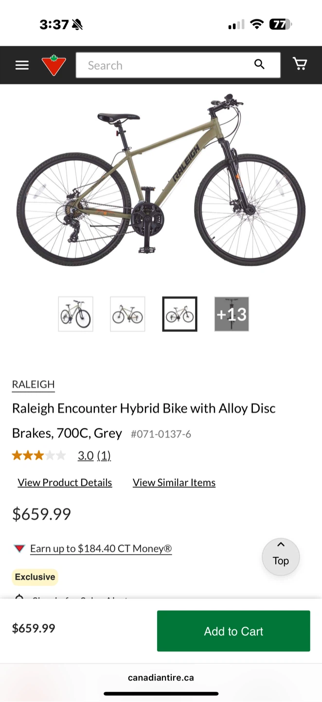 Raleigh Encounter Hybrid Bike, Blue