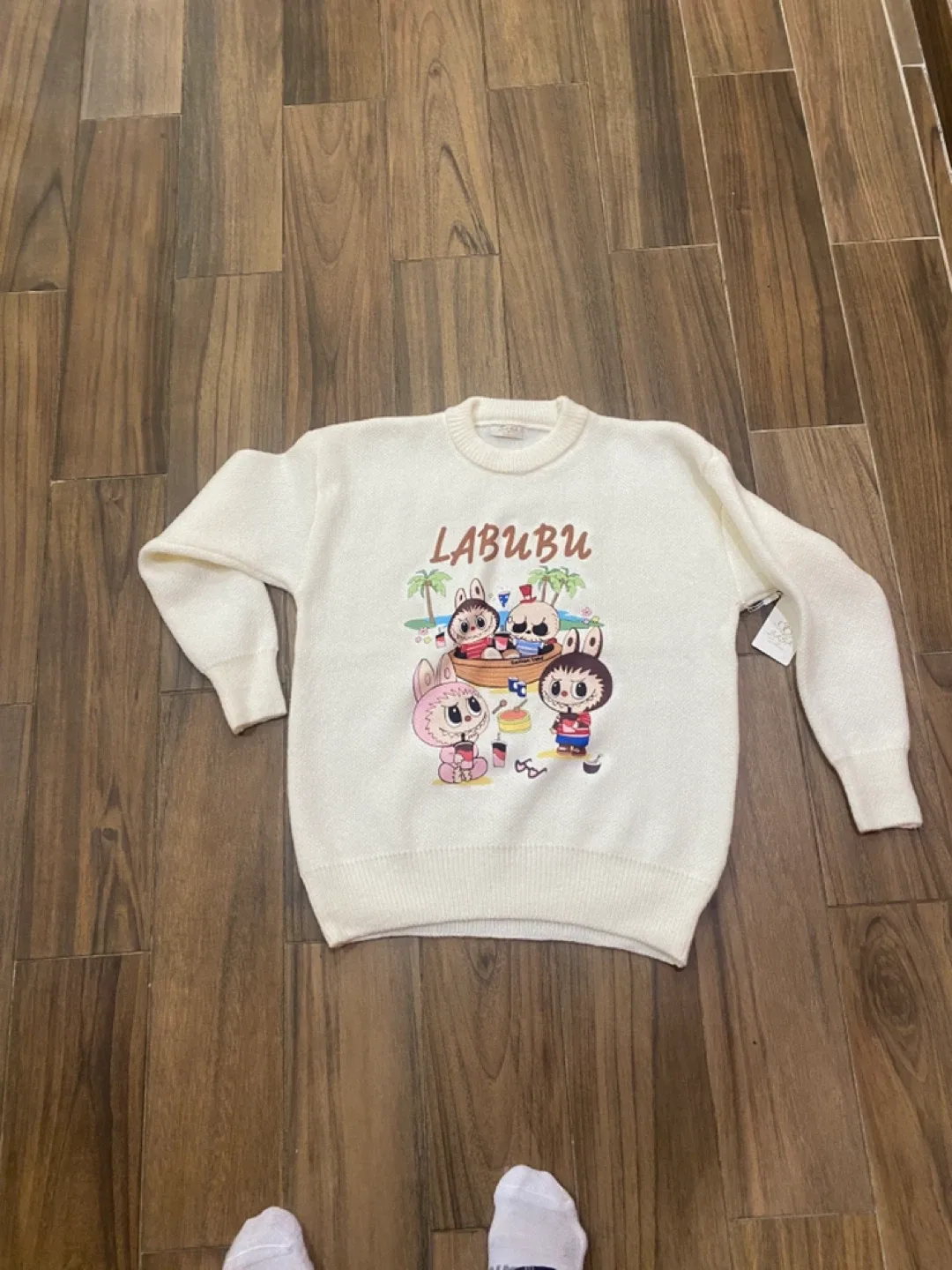 Labubu ladies cream colored sweater image indicator(2)