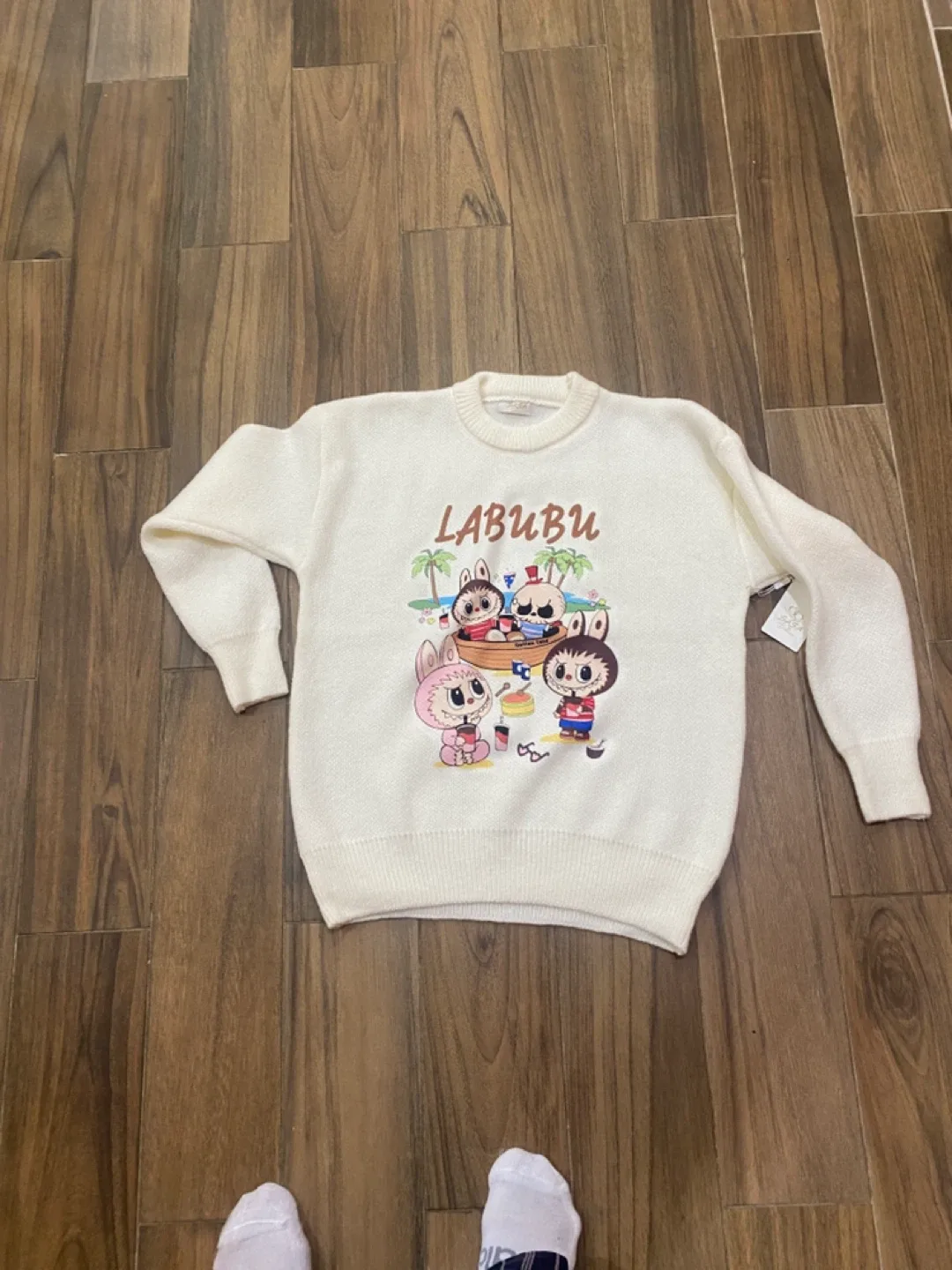 Labubu ladies cream colored sweater image indicator(3)