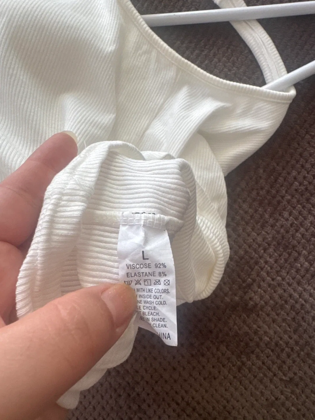 White padded Tank Top - Size L image indicator(2)