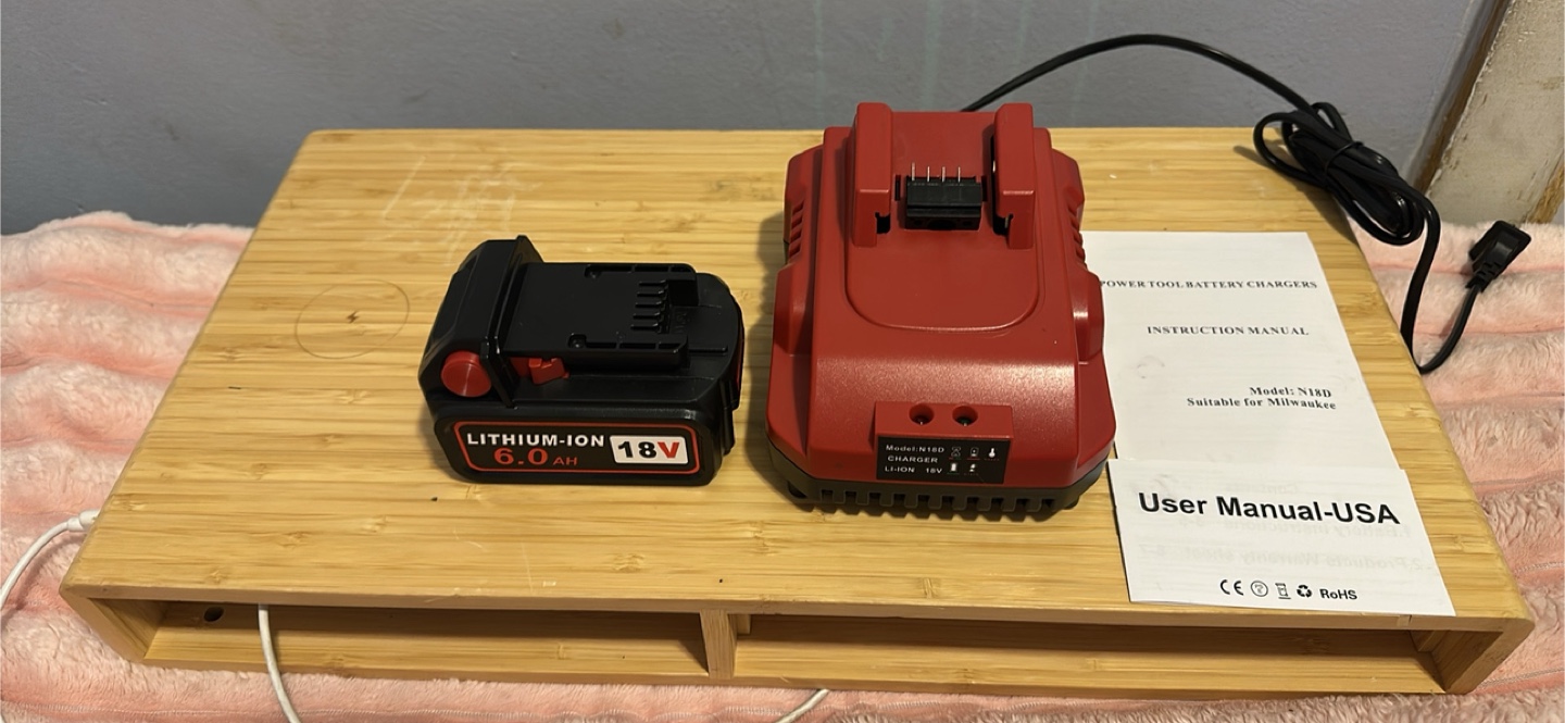 COMRGIKE 18V 6.5Ah Battery & Charger for Milwaukee