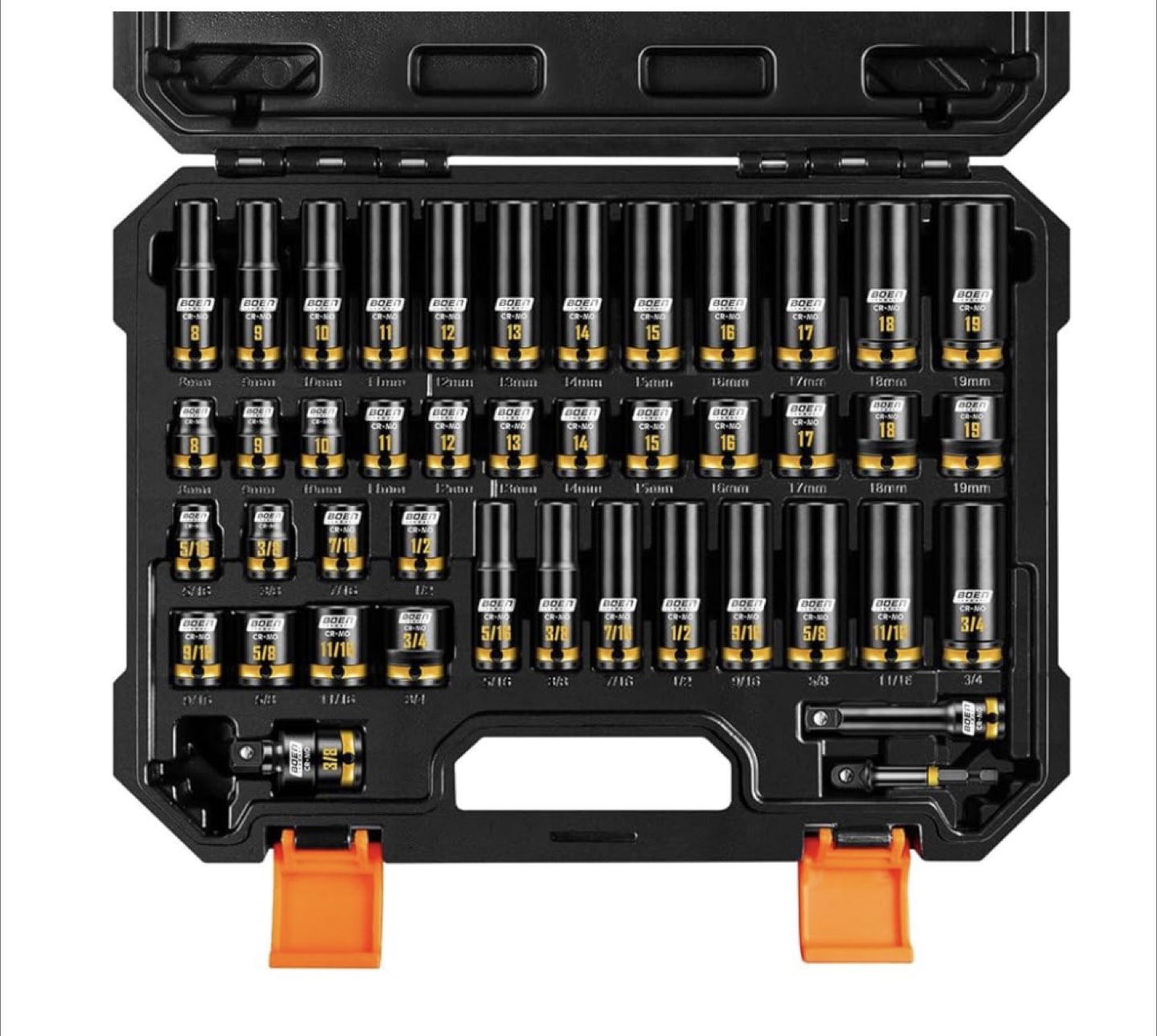 BOEN 43-Piece 3/8" Drive Impact Socket Set - photo 3