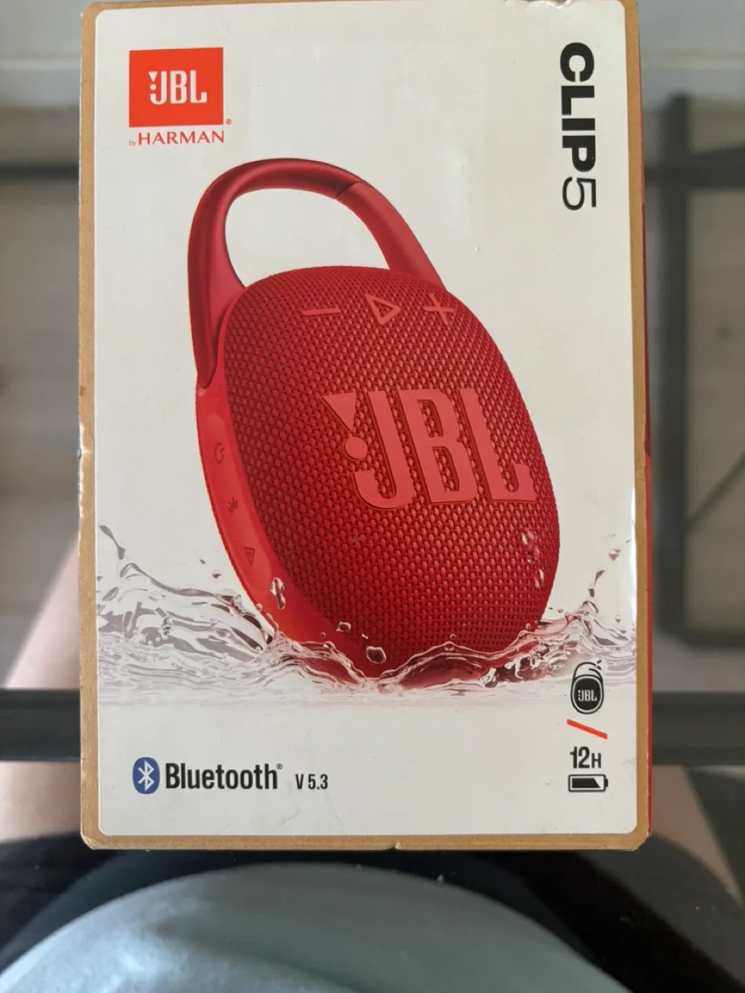 New JBL Clip 5 Red Portable Bluetooth Speaker thumbnail