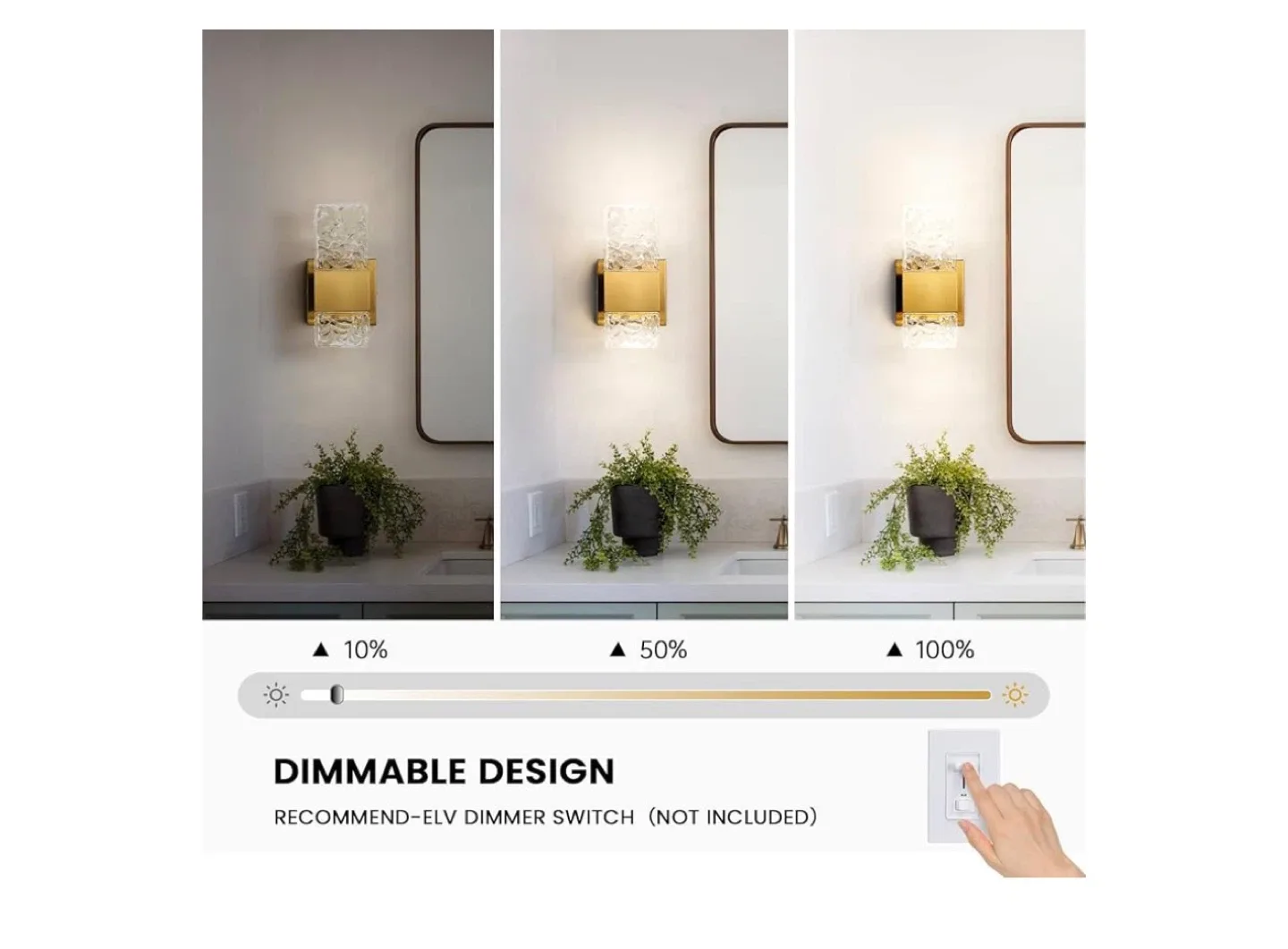 Epinl Gold Crystal Wall Sconce Lighting image indicator(4)