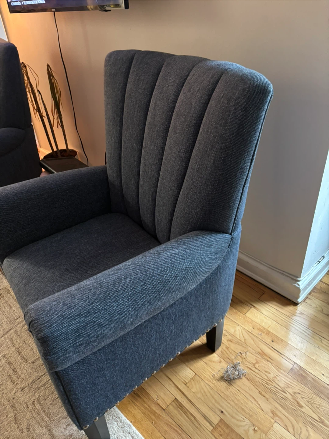 Upholstered Accent Armchair - Gray - photo 3