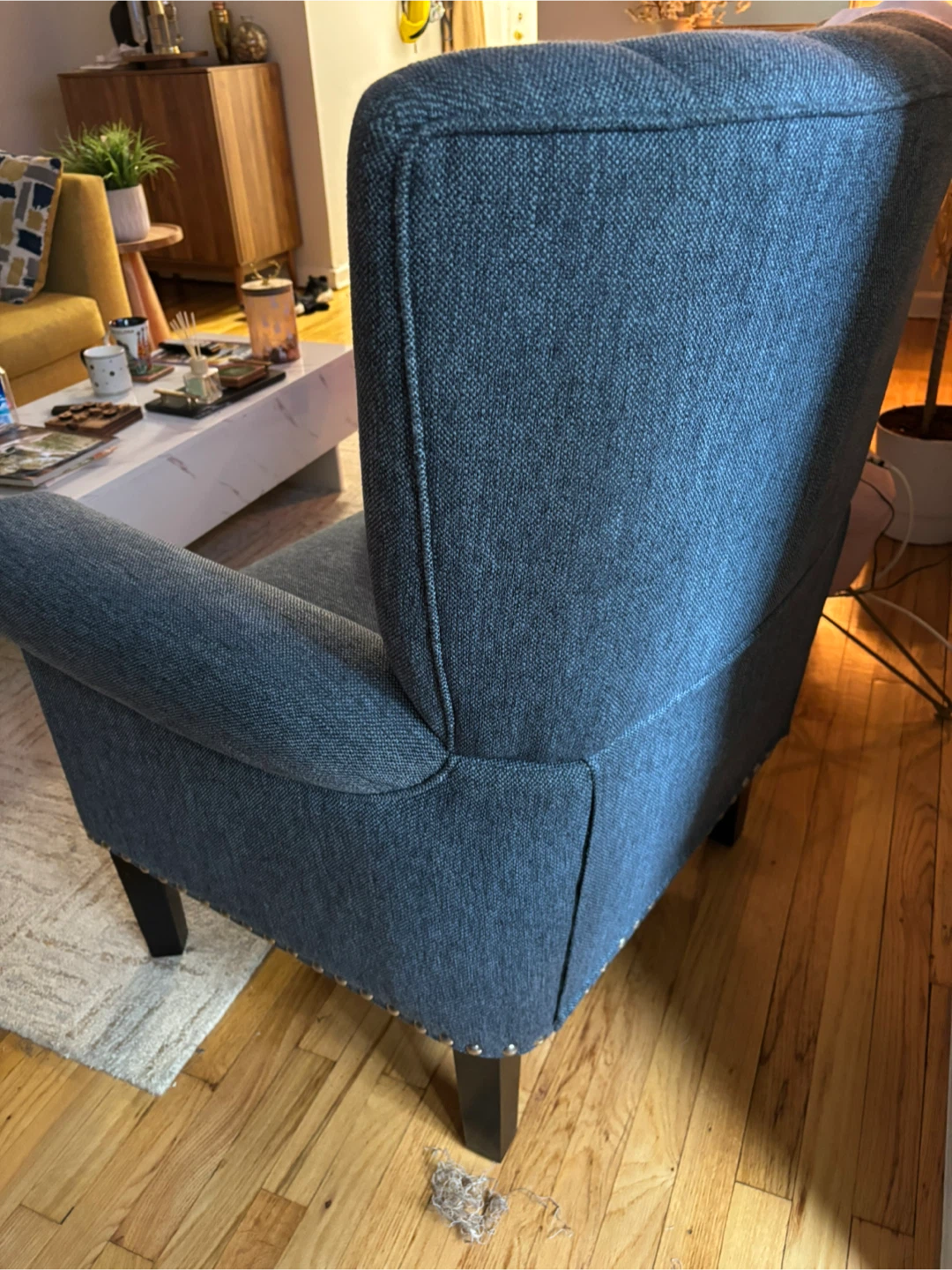Upholstered Accent Armchair - Gray - photo 2