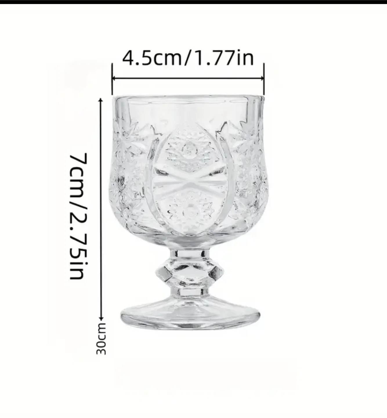 Set of 6 Vintage Style Wine Glasses bnib image indicator(3)