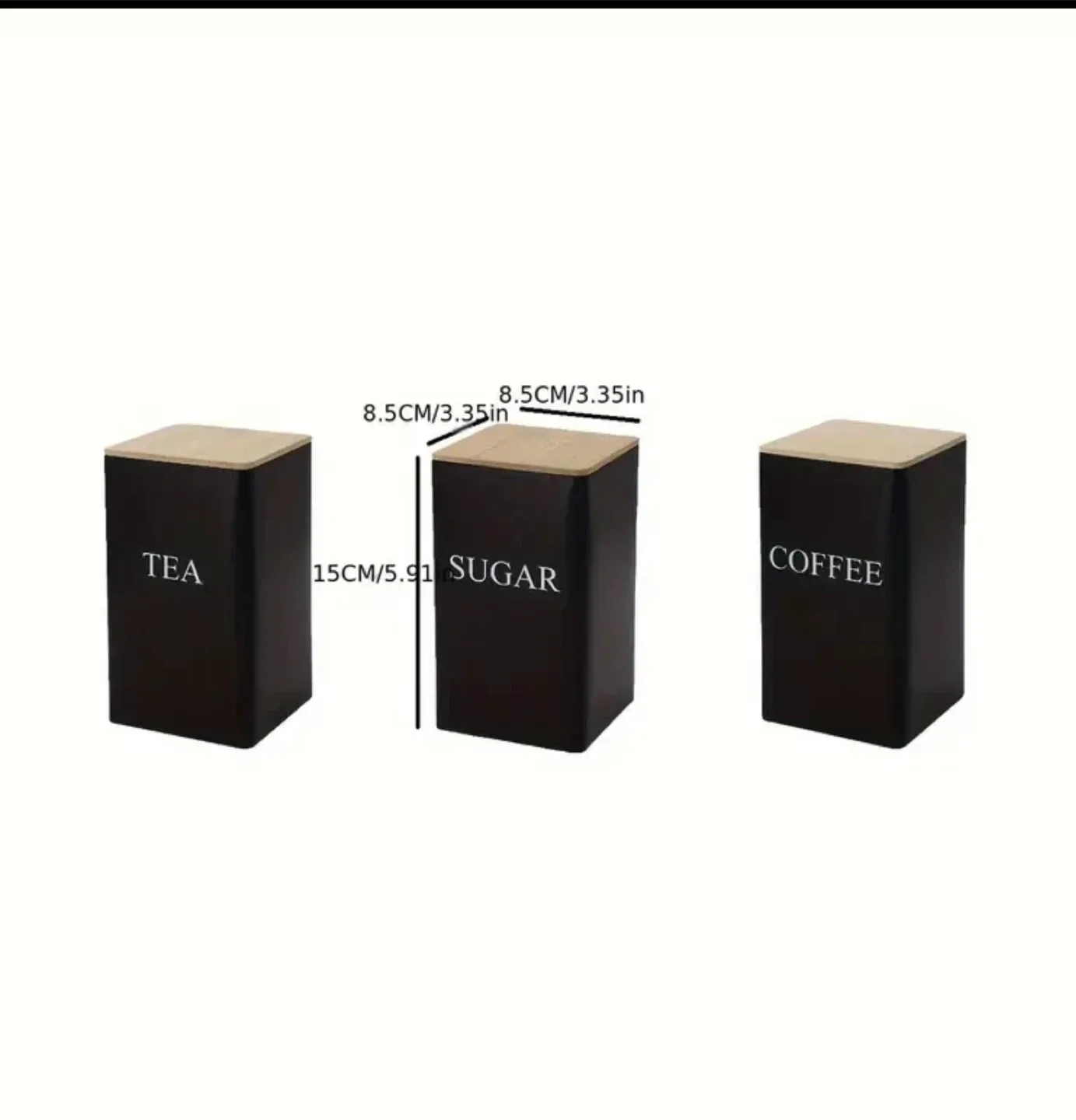 Tea, Coffee, and Sugar Canister Set image indicator(4)