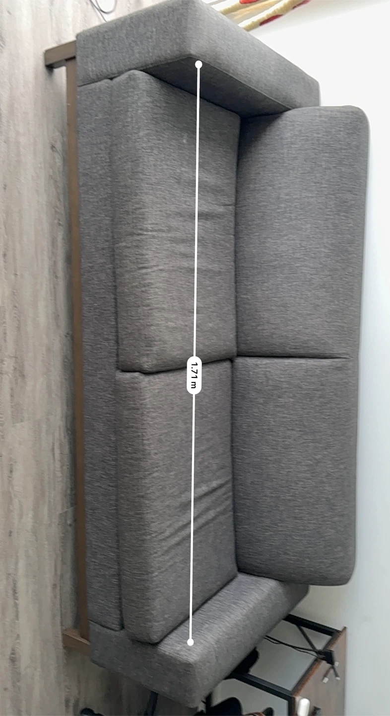 Grey 2-Seat Sofa - 1.71m Length - photo 2