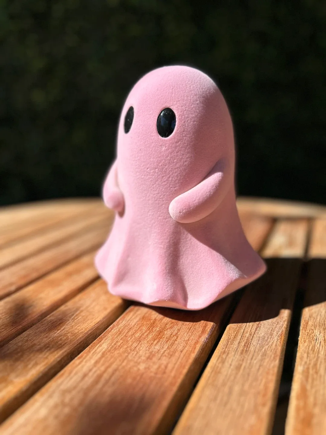 Velvety pink ghost figurine thumbnail