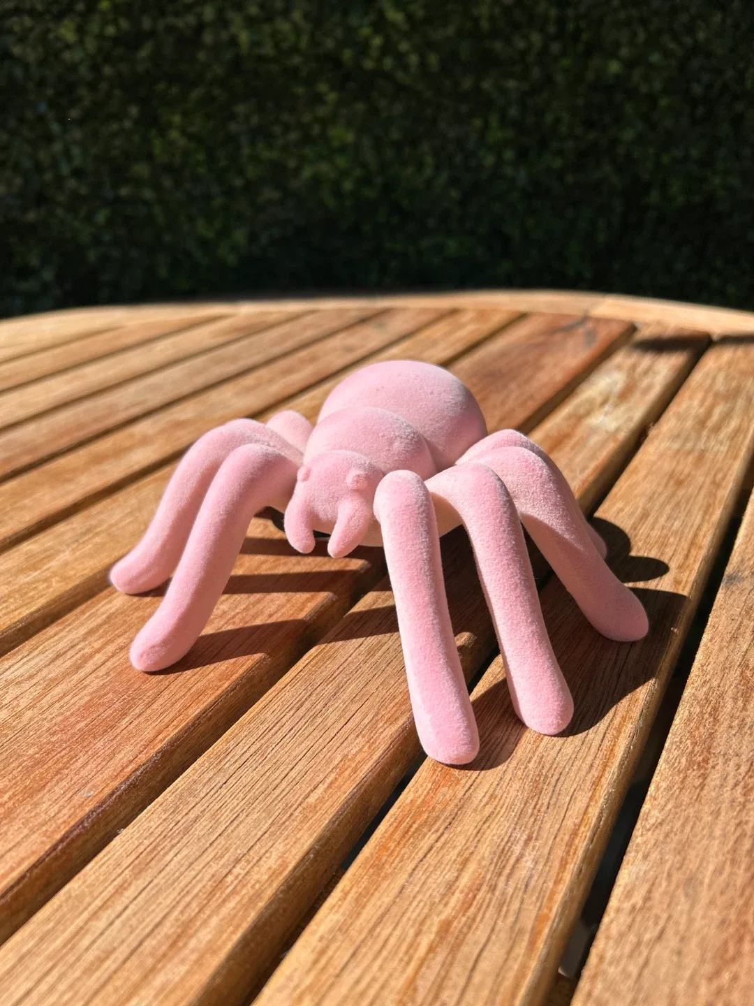 Pink Velvety Spider Figurine thumbnail