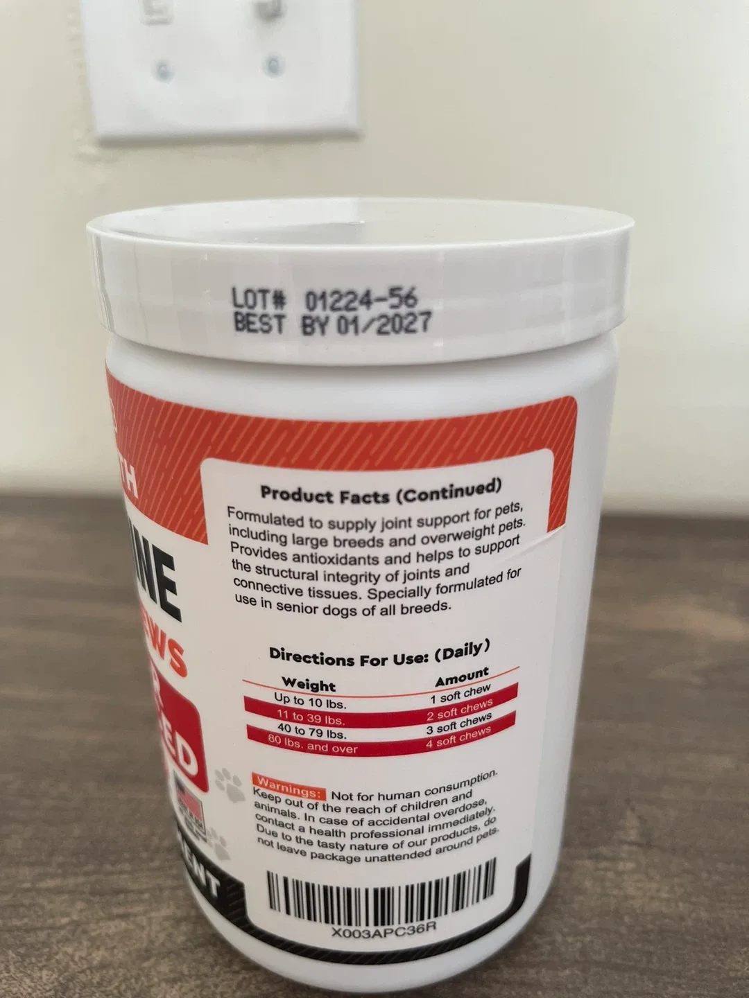 StrellaLab Max Strength Glucosamine Chews image indicator(2)