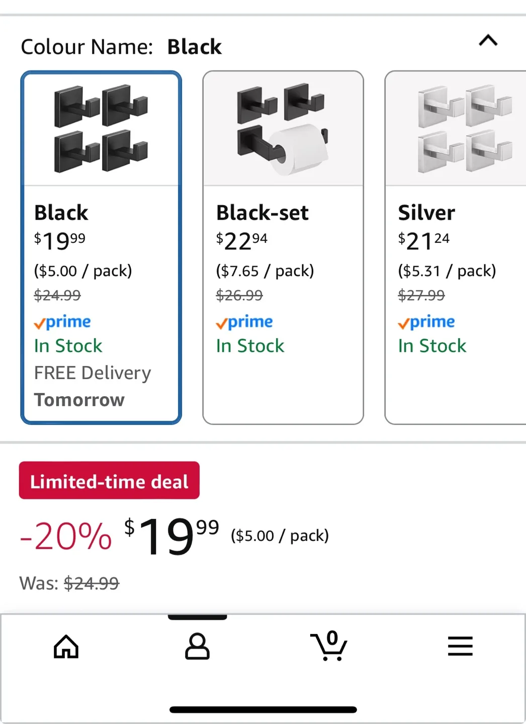 SANGFOR Black Towel Hooks, SUS304 Stainless Steel image indicator(2)