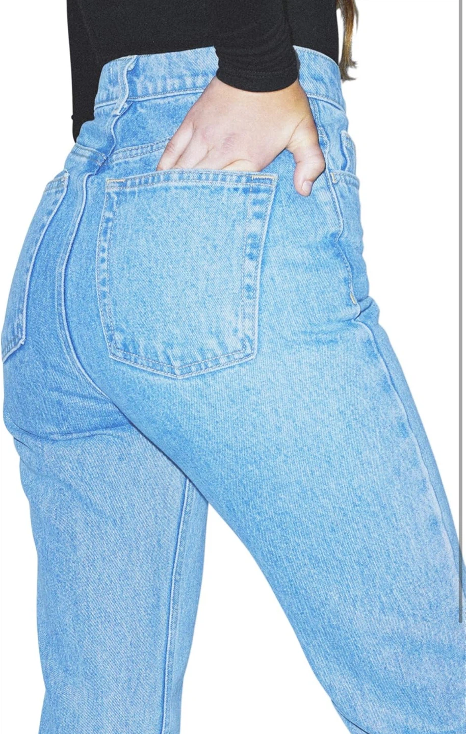 American Apparel Mom Jeans - Light Wash Denim