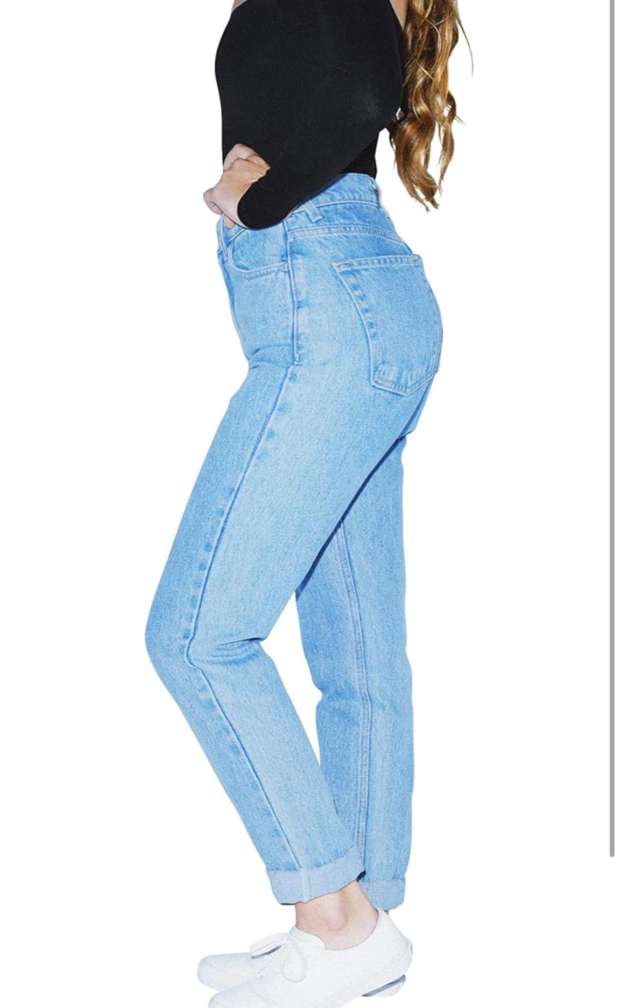 American Apparel Mom Jeans - Light Wash Denim - photo 3