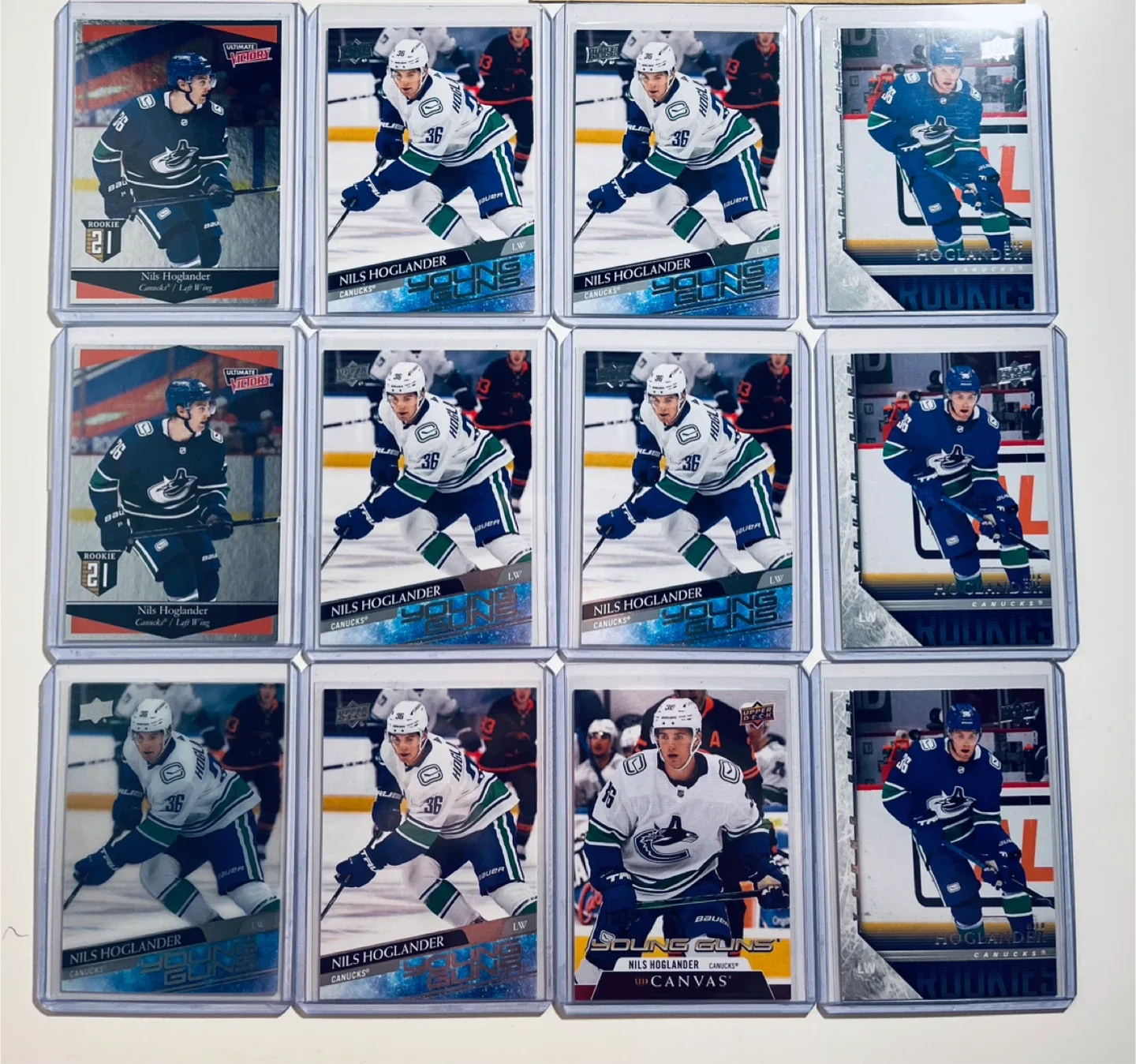 Vancouver Canucks Nils Höglander Hockey Card Lot - $100 thumbnail