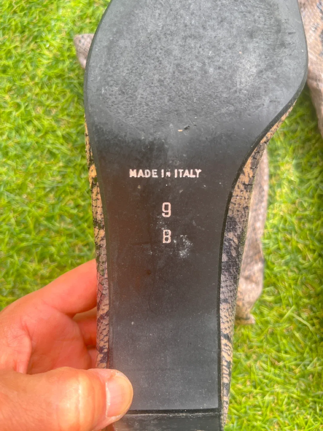 Snakeskin Print Knee High Boots - Size 9 image indicator(2)