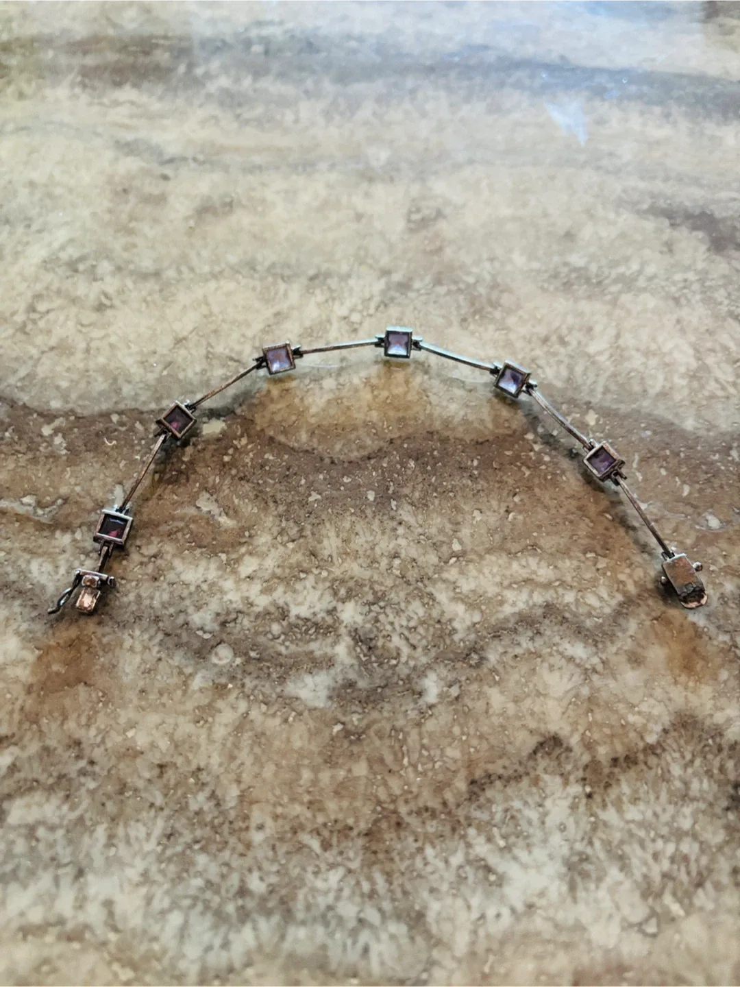 925 Silver Amethyst Bracelet thumbnail
