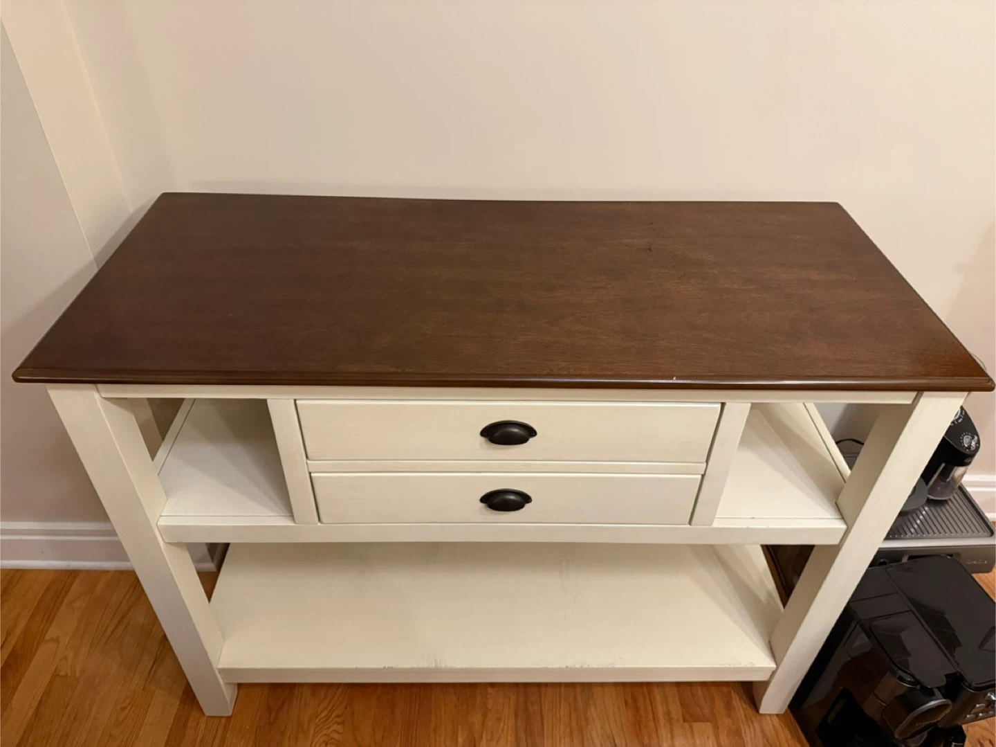 Brown & White Buffet Table/Kitchen Bar - photo 2
