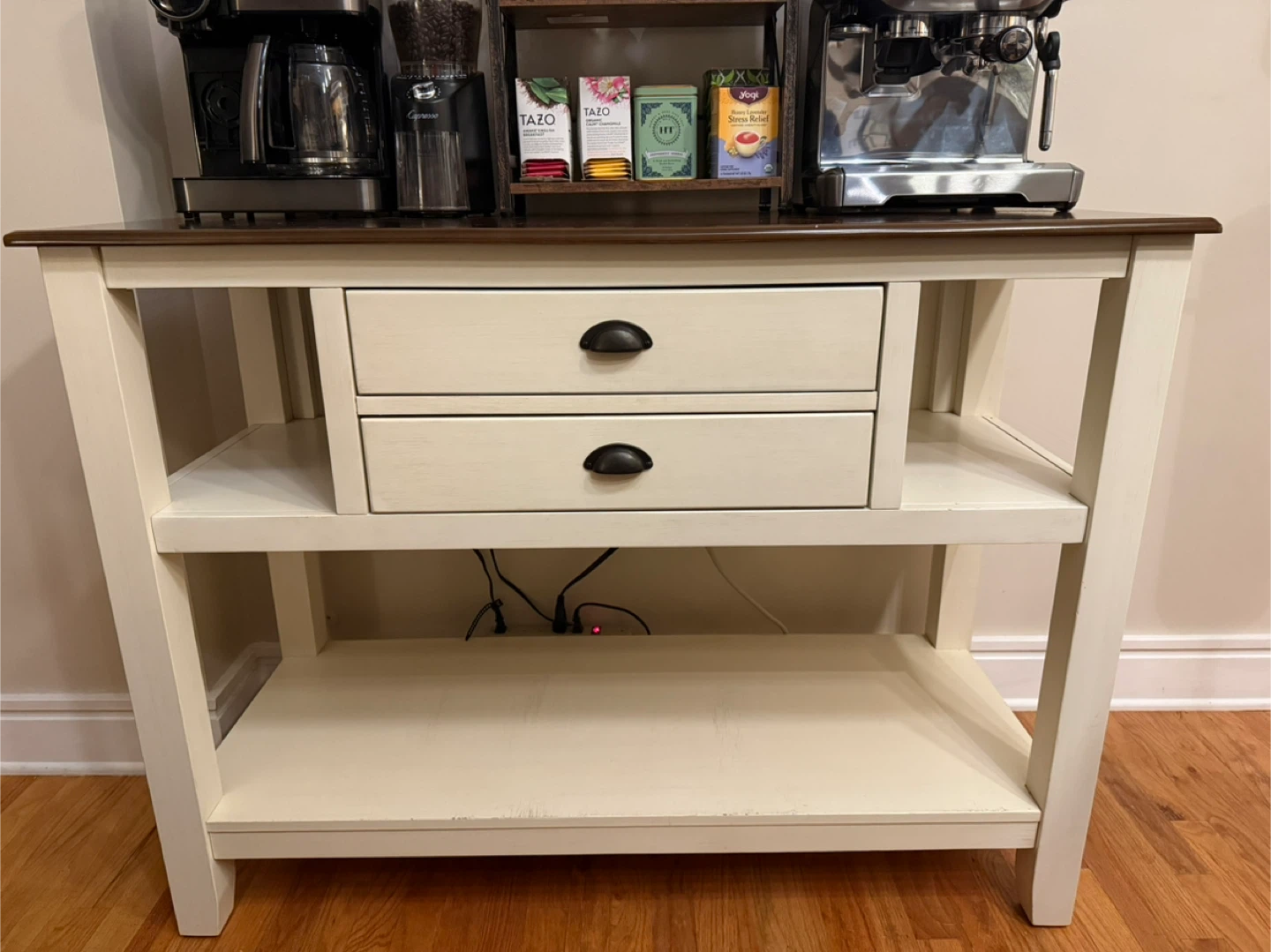 Brown & White Buffet Table/Kitchen Bar - photo 5