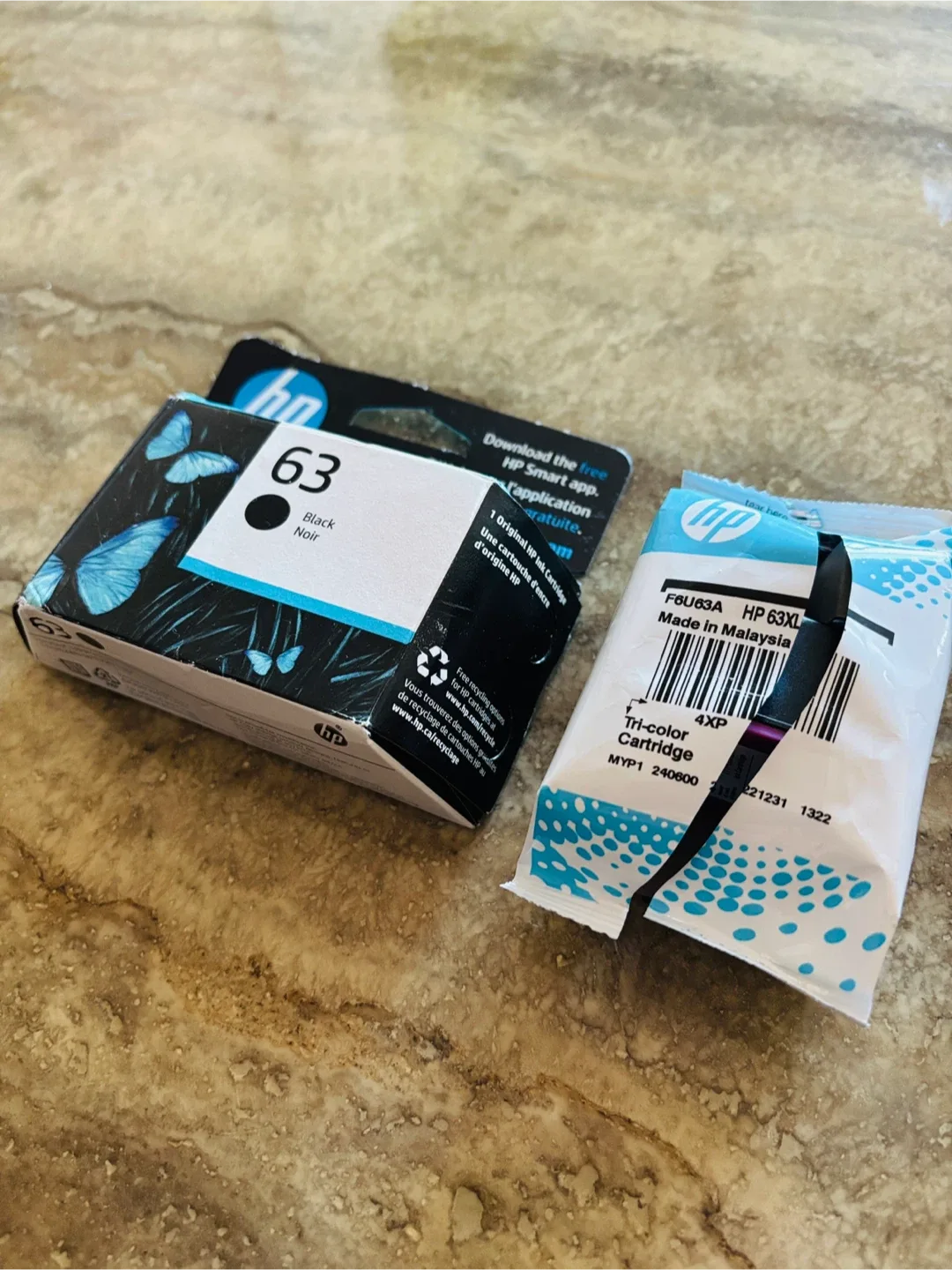 *New* HP 63 Black & 63XL Tri-Color Ink Cartridges, was $140 thumbnail