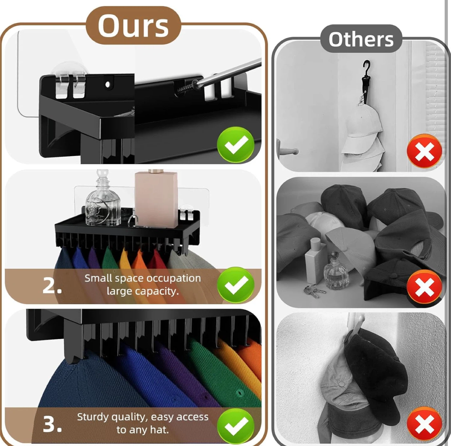 Hat Rack Wall Mounted Organizer - photo 5