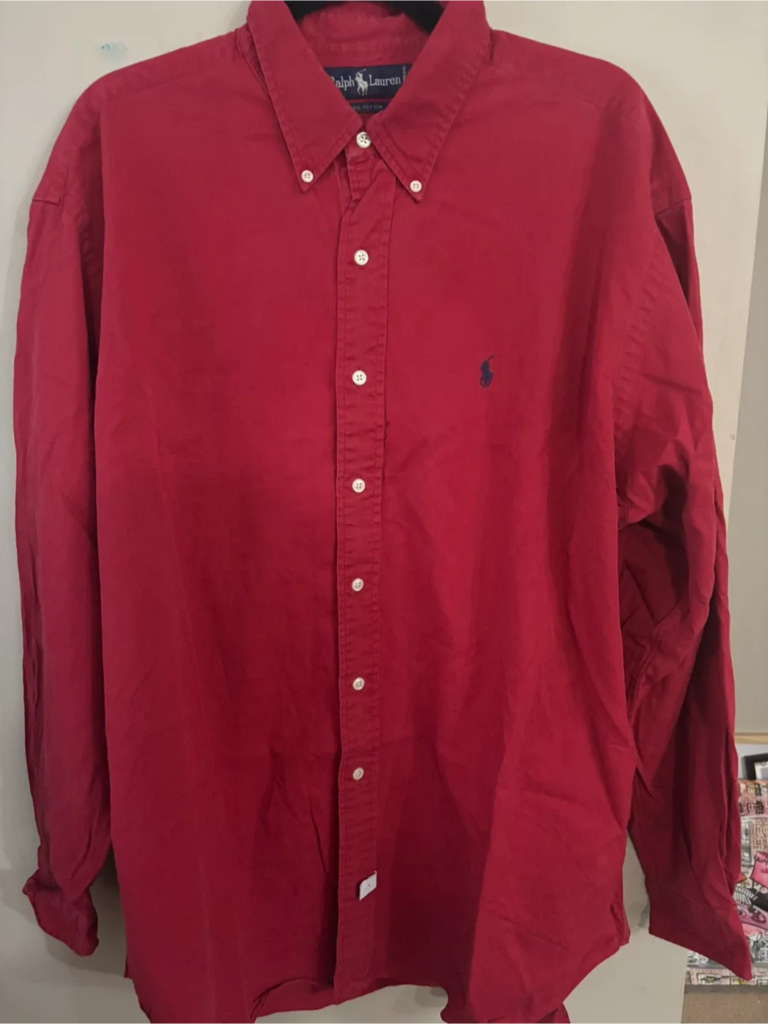 Ralph Lauren Red Button-Up Shirt - Size XL thumbnail