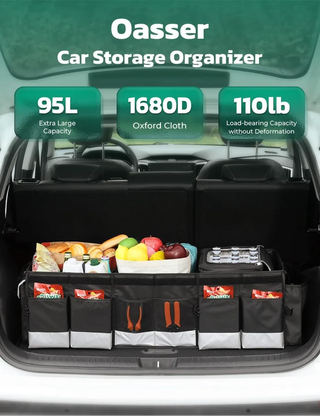 Oasser Car Storage Organizer - 95L Extra Large image indicator(4)