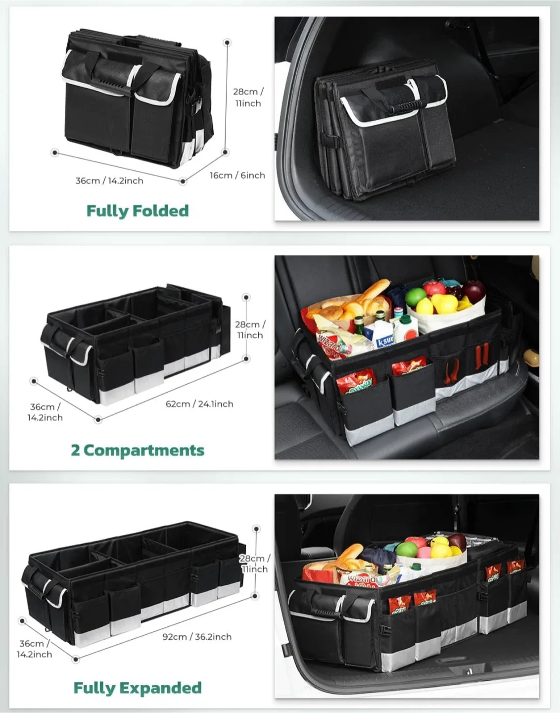 Oasser Car Storage Organizer - 95L Extra Large image indicator(2)