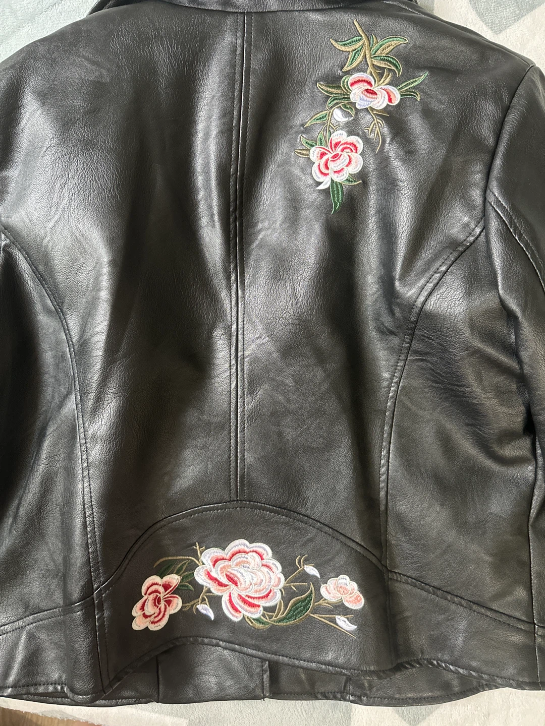 Streetwear Society Black Faux Leather Jacket - XL - photo 4