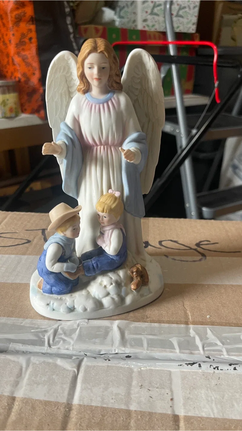 Home Interiors Denim Days Guardian Angel Figurine thumbnail