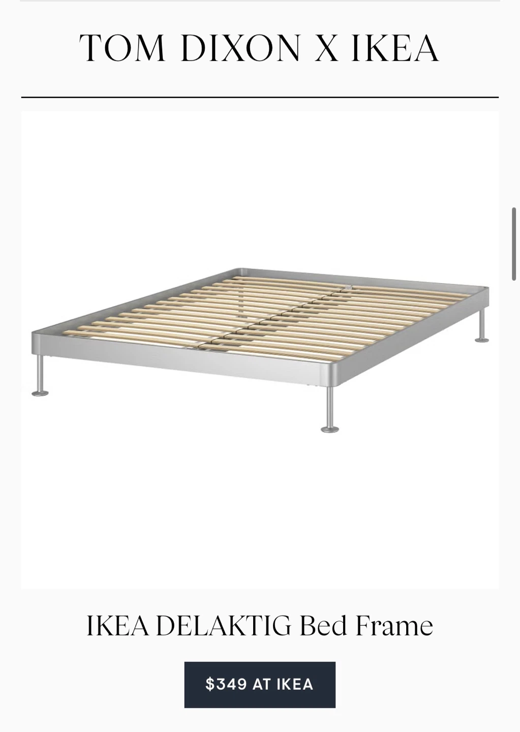 IKEA DELAKTIG Bed Frame Queen size