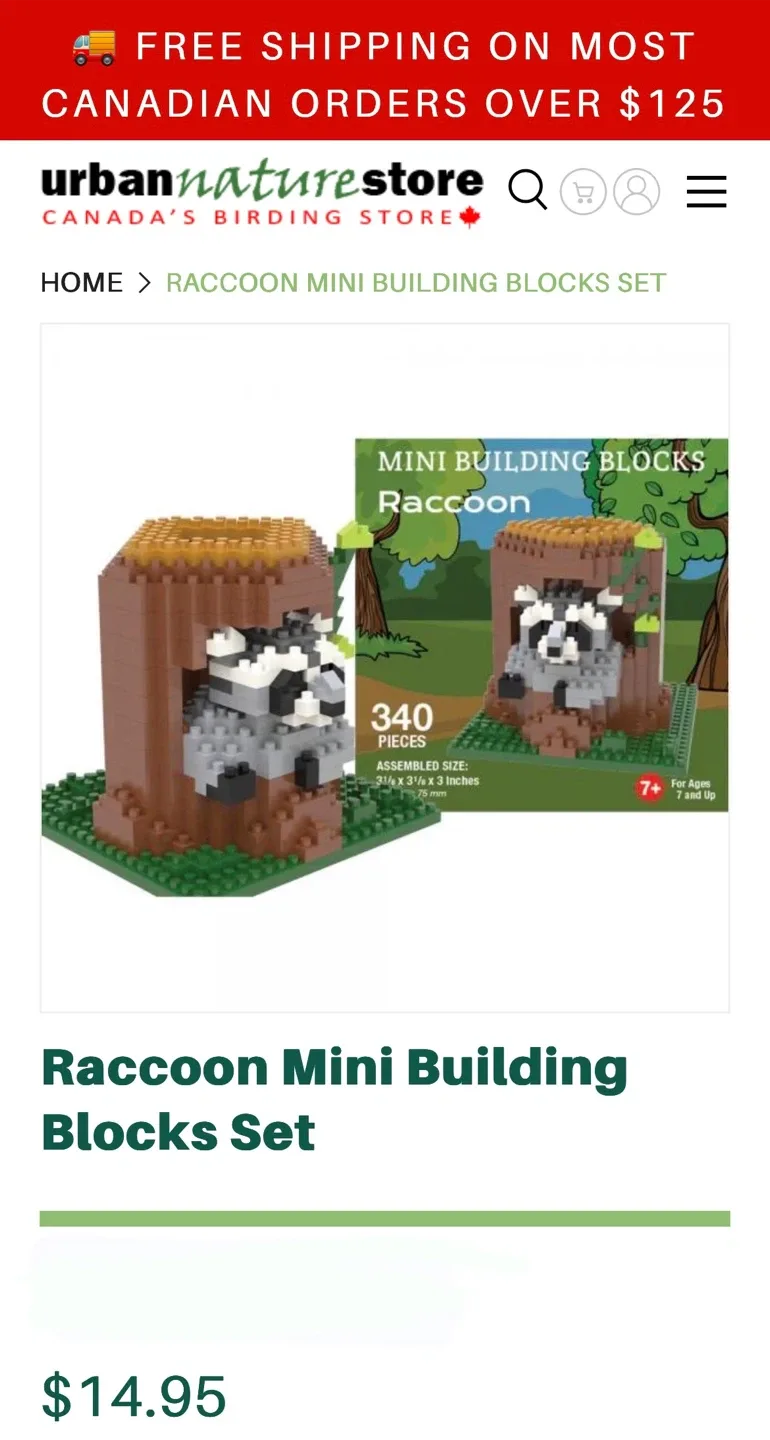 New Mini Building Block Set - Raccoon image indicator(2)