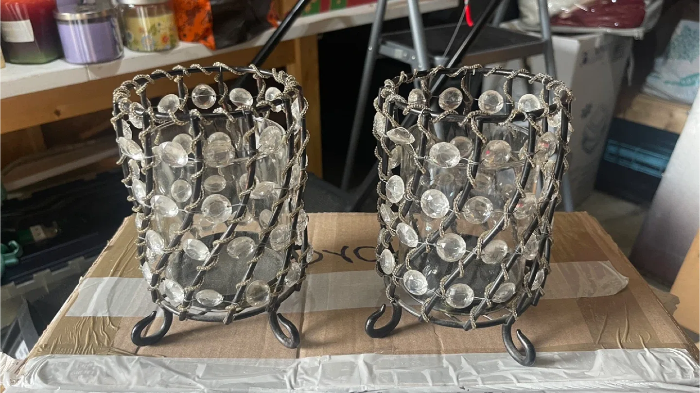 Candle Holders with Decorative Beads thumbnail
