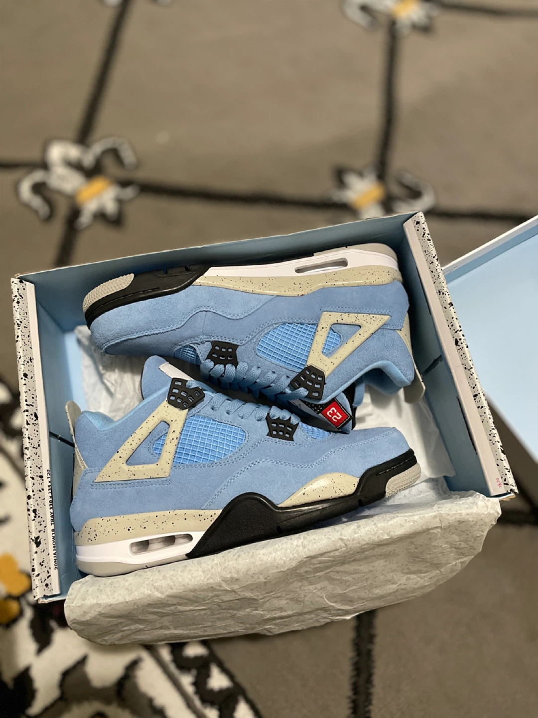 Nike Air Jordan 4 Retro University Blue Size 8.5